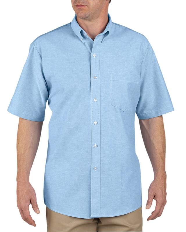 Unisex Button-Down Oxford Short-Sleeve Shirt