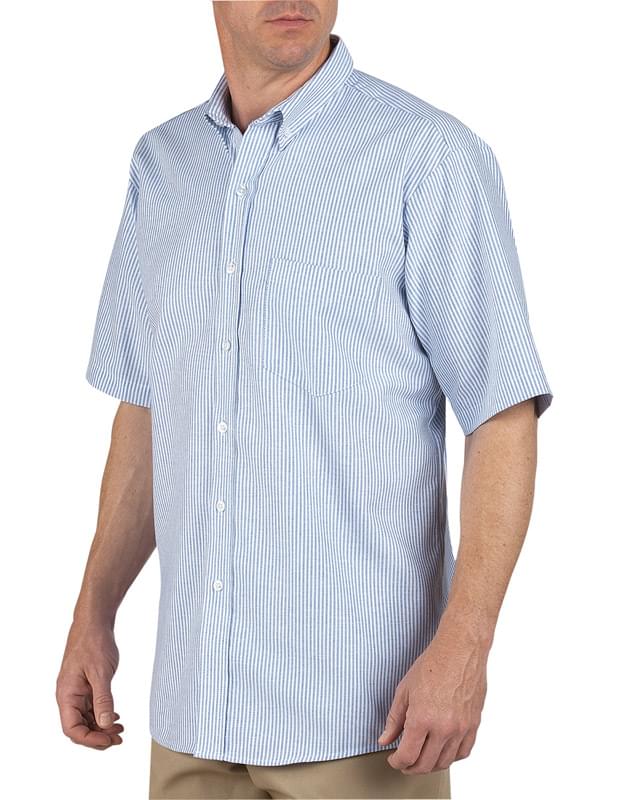 Unisex Button-Down Oxford Short-Sleeve Shirt
