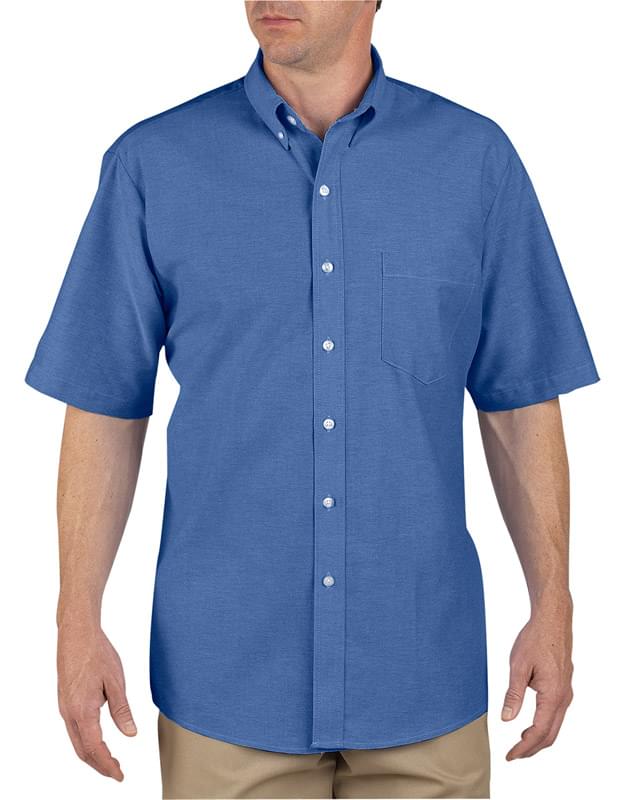 Unisex Button-Down Oxford Short-Sleeve Shirt