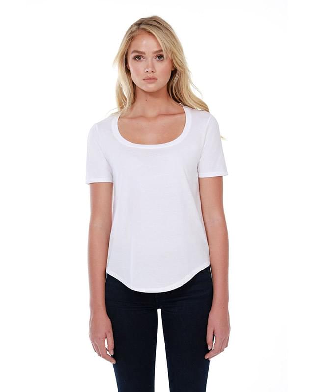 Ladies' 3.5 oz., 100% Cotton U-Neck T-Shirt