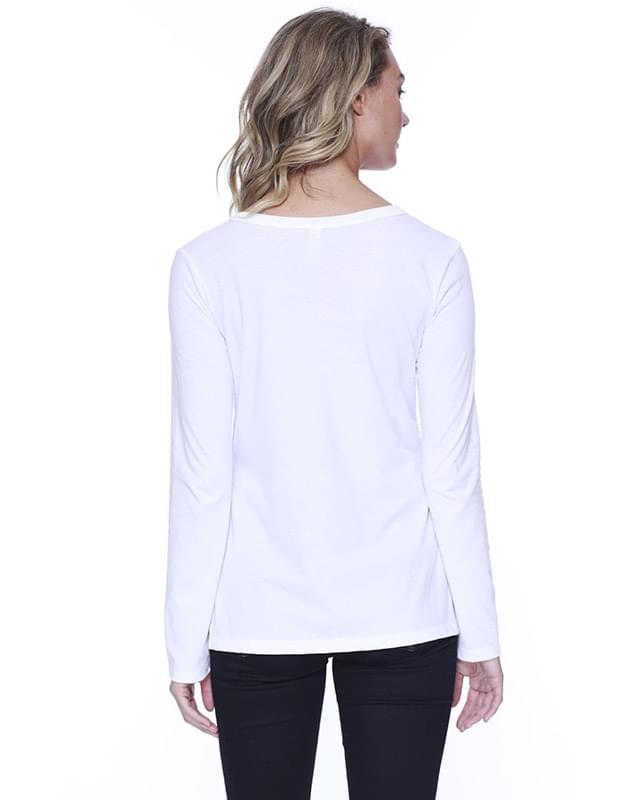 Ladies' CVC High Low Long-Sleeve T-Shirt