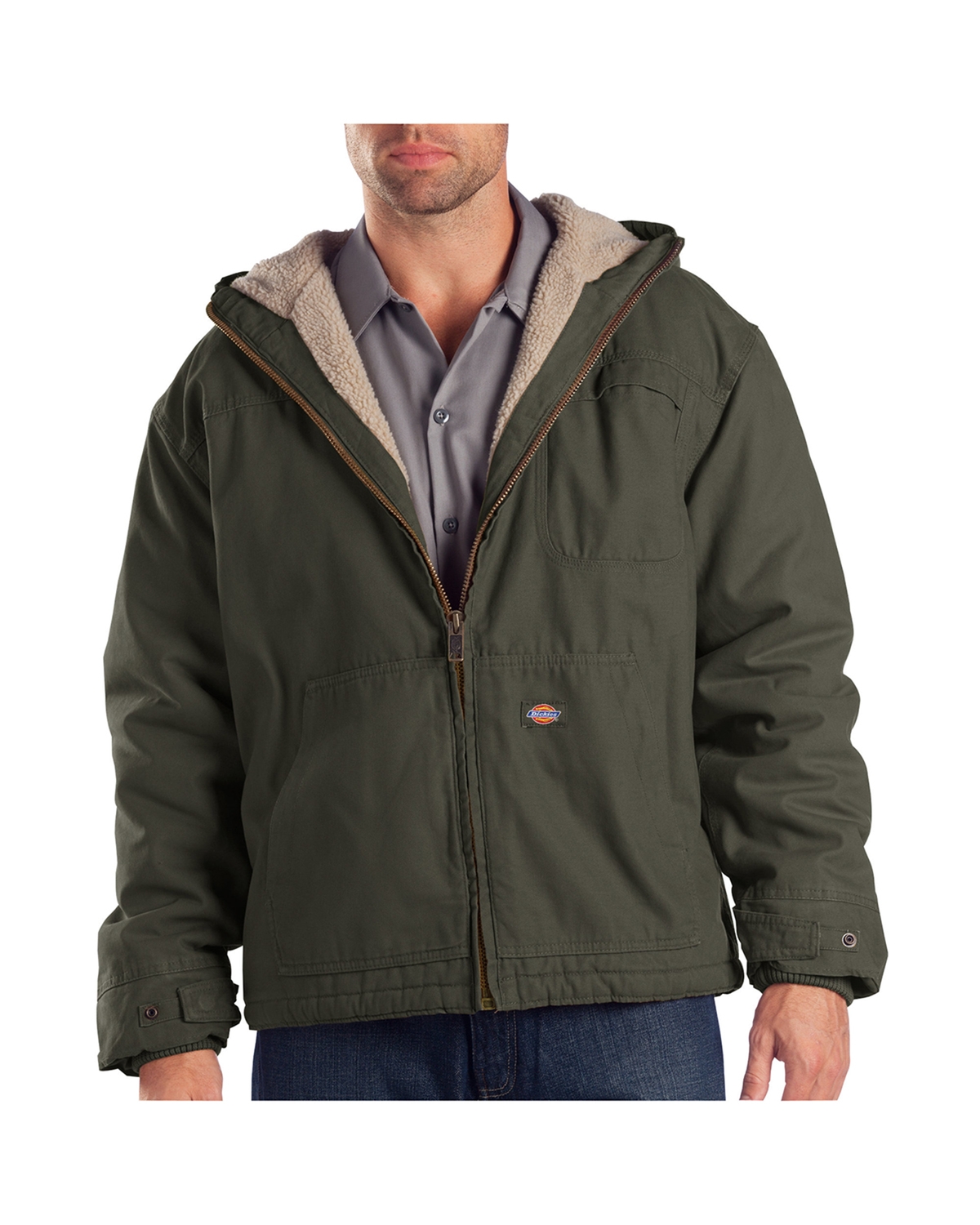 8.5 oz. Sanded Duck Sherpa Lined Hooded Jacket