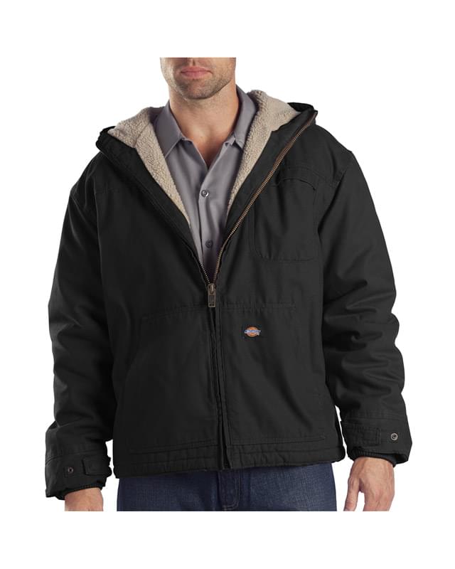 8.5 oz. Sanded Duck Sherpa Lined Hooded Jacket