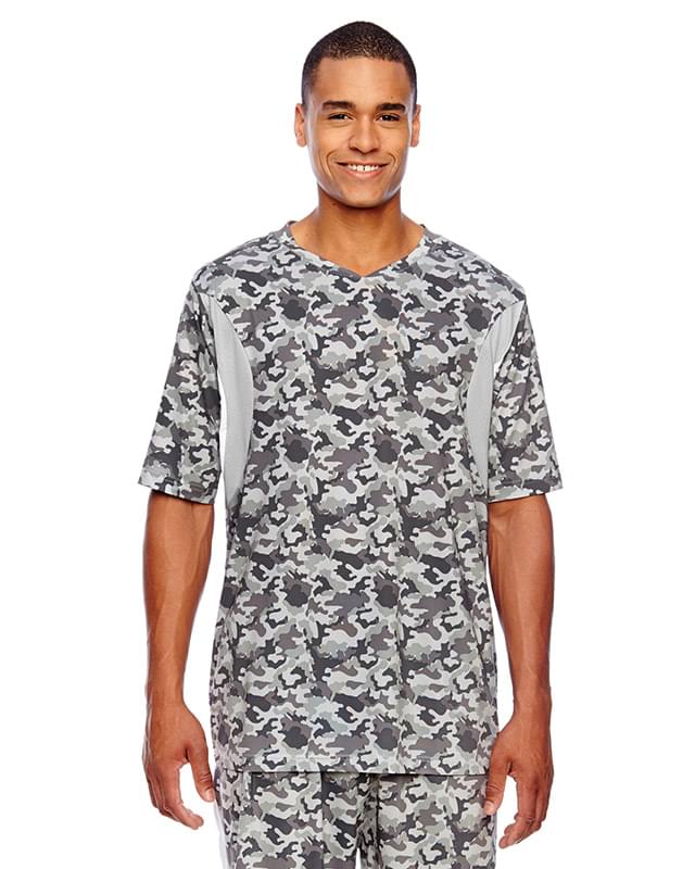 Men's Short-Sleeve Athletic V-Neck All Sport Sublimated Camo Jersey