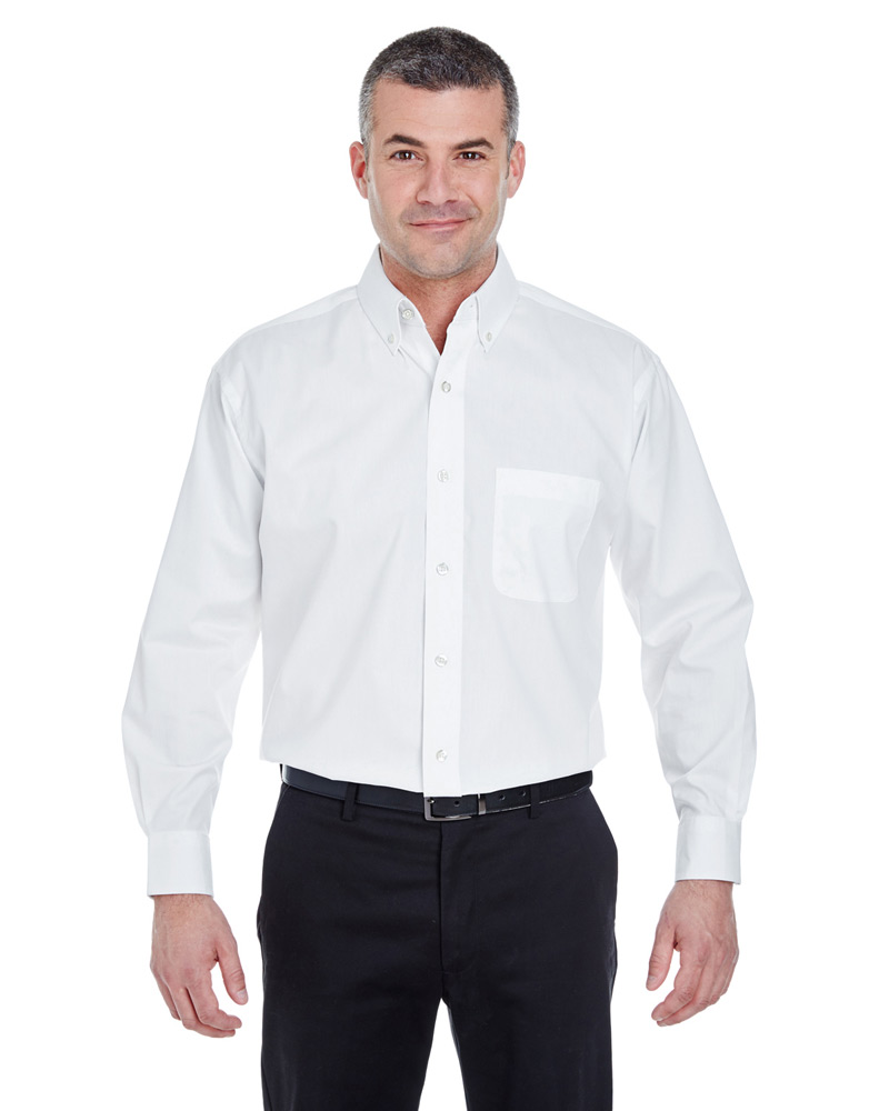 Men's Long-Sleeve Performance Pinpoint