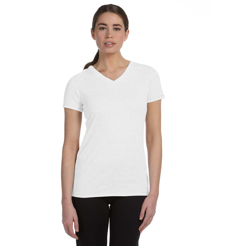 Ladies' Performance Triblend Short-Sleeve V-Neck T-Shirt