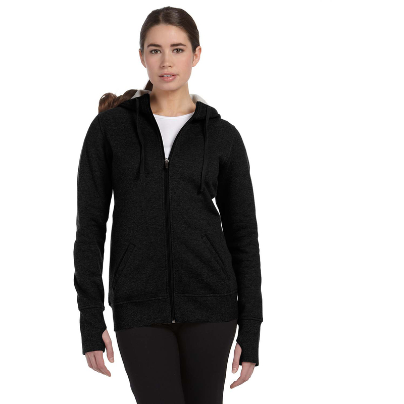 Ladies' Performance Fleece Full-Zip Hoodie with Runner's Thumb