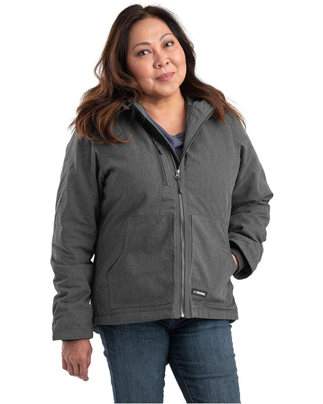 Ladies' Heathered Duck Hooded Jacket