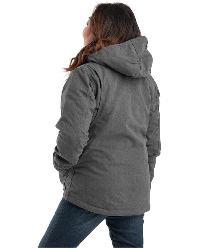 Ladies' Heathered Duck Hooded Jacket