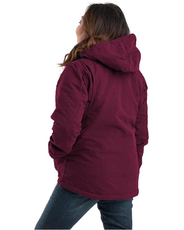 Ladies' Heathered Duck Hooded Jacket