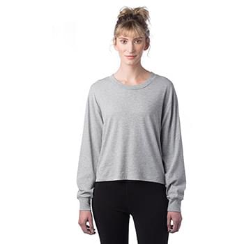 Ladies' Main Stage Long-Sleeve CVC Cropped T-Shirt