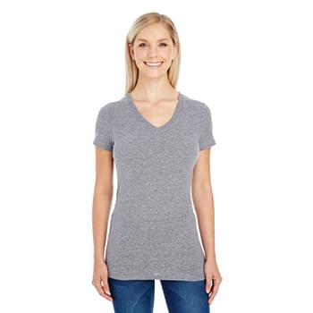 Ladies' Triblend Short-Sleeve V-Neck T-Shirt