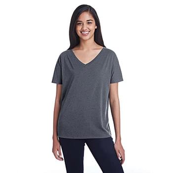 Ladies' Triblend Fleck Short-Sleeve V-Neck T-Shirt