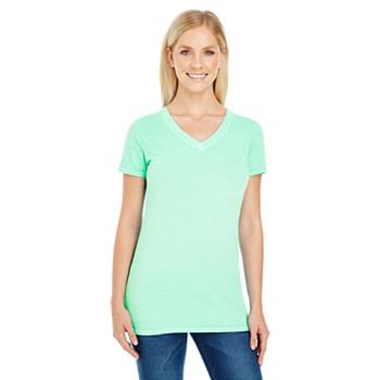 Ladies' Pigment-Dye Short-Sleeve V-Neck T-Shirt