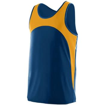 Adult Wicking Polyester Sleeveless Jersey with Contrast Inserts