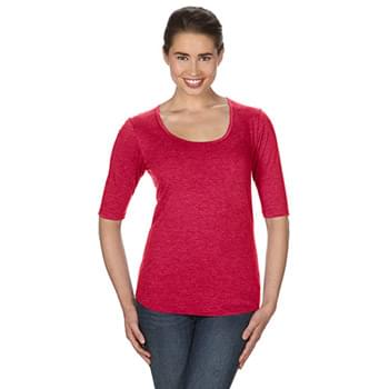 Ladies' Triblend Deep Scoop 1/2-Sleeve T-Shirt