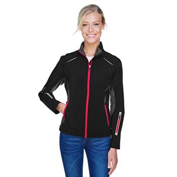 Ladies' Pursuit Three-Layer Light Bonded Hybrid Soft Shell Jacket with Laser Perforation