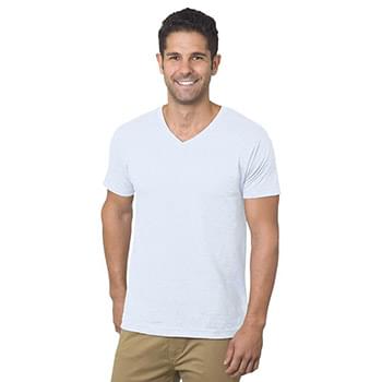 Unisex 4.2 oz., Fine Jersey V-Neck T-Shirt