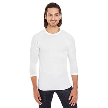 Unisex Poly-Cotton 3/4-Sleeve Raglan T-Shirt