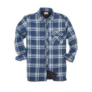 Men's Tall Flannel Shirt Jacket with Quilt Lining
