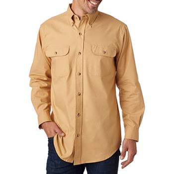 Men's Solid Flannel Shirt