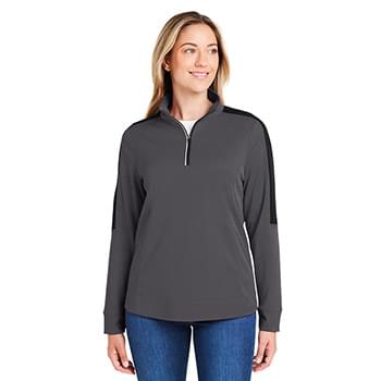 Ladies' Market Snag Protect Mesh Colorblock Quarter-Zip