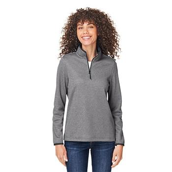 Ladies' Venture Heathered Stripe Quarter-Zip