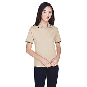 Ladies' Tipped Perfect Pima Interlock Polo