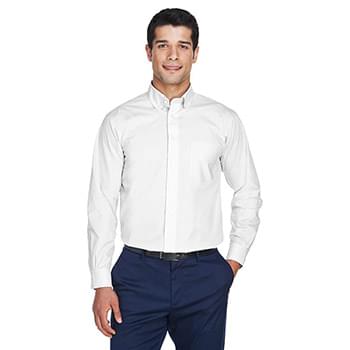 Men's Crown Collection Solid Broadcloth Woven Shirt