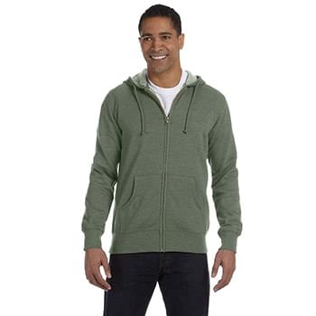 Unisex Heathered Full-Zip Hooded Sweatshirt