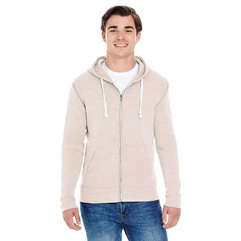 Adult Triblend Full-Zip Fleece Hooded Sweatshirt