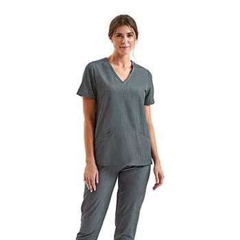 Ladies' Invincible V-Neck Stretch Scrub Top