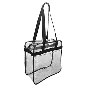OAD Clear Tote w/ Zippered Top