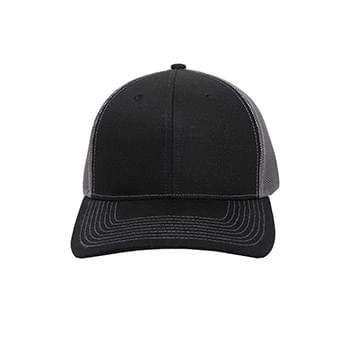 Structured Trucker With Solid Mesh Back Hat