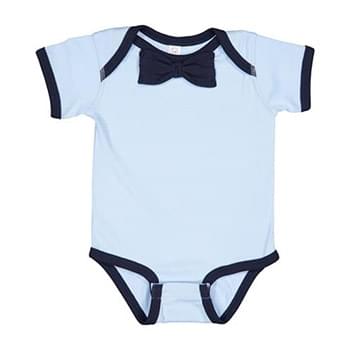 Infant Baby Rib Bow Tie Bodysuit